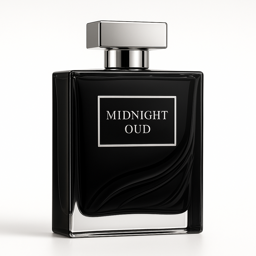 a-crystal-clear-black-perfume-bottle-with-silver-accents-labeled-Midnight Oud-minimalist-modern-design-with-a-wave-inspired-texture-on-the-glass-photorealistic-studio-product-shot-pure